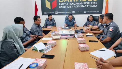 Dokumentasi Rapat Tindak Lanjut Pembahasan Video Bawaslu Membelajarkan Volume II Tahun 2026, Senin (24/08/2026). 