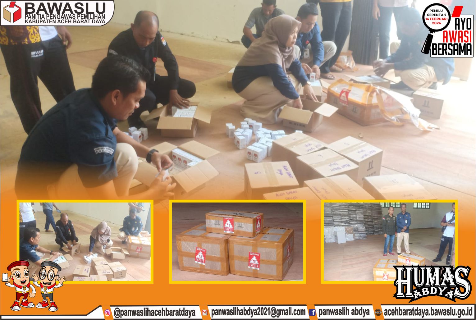 Dokementasi Pengawasan  Logistik Berupa Tinta Pemilihan Umum Tahun 2024 Sebanyak 884 Buah, Jum'at (10/11/2023).