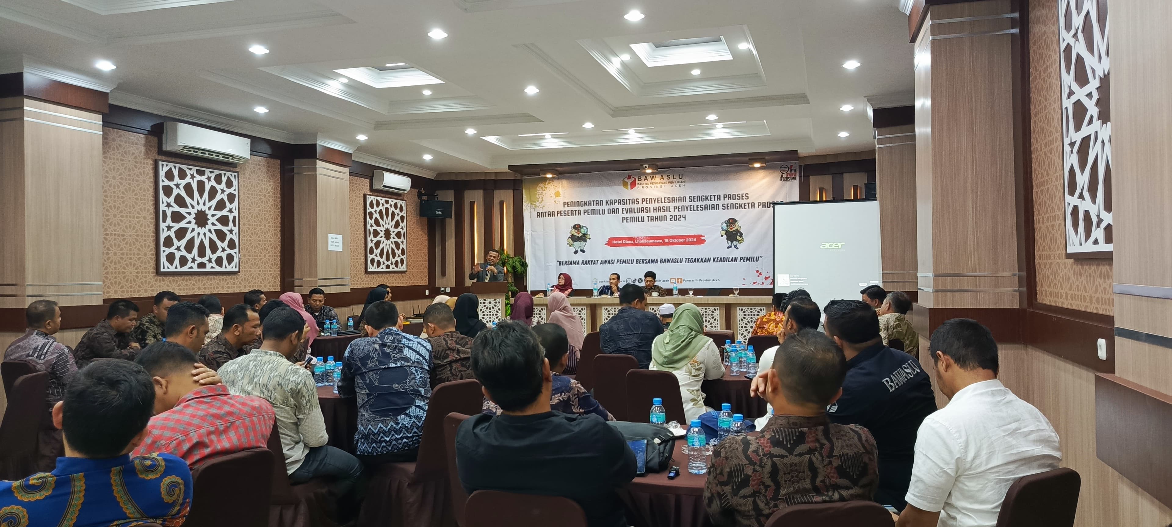 Dokumentasi Peningkatan Kapasitas Dalam Penyelesaian Sengketa Proses Antar Peserta Pemilu Dan Evaluasi Hasil Penyelesaian Sengketa Proses Pemilu, Jum'at (18/10/2024).