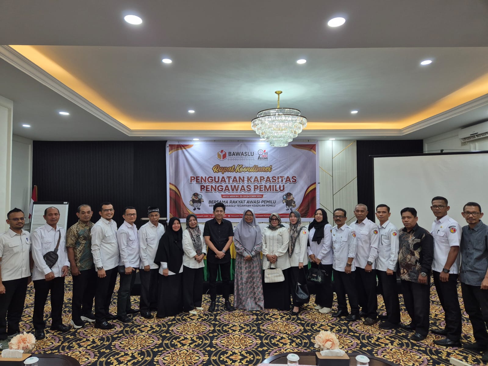 Dokumentasi Rapat kordinasi penguatan kapasitas pengawas Pemilu, Rabu (23/10/2024).