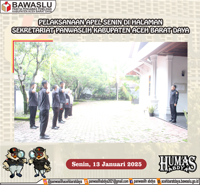 Dokumentasi Apel Rutin Pada Hari Senin, (13/01/2025).