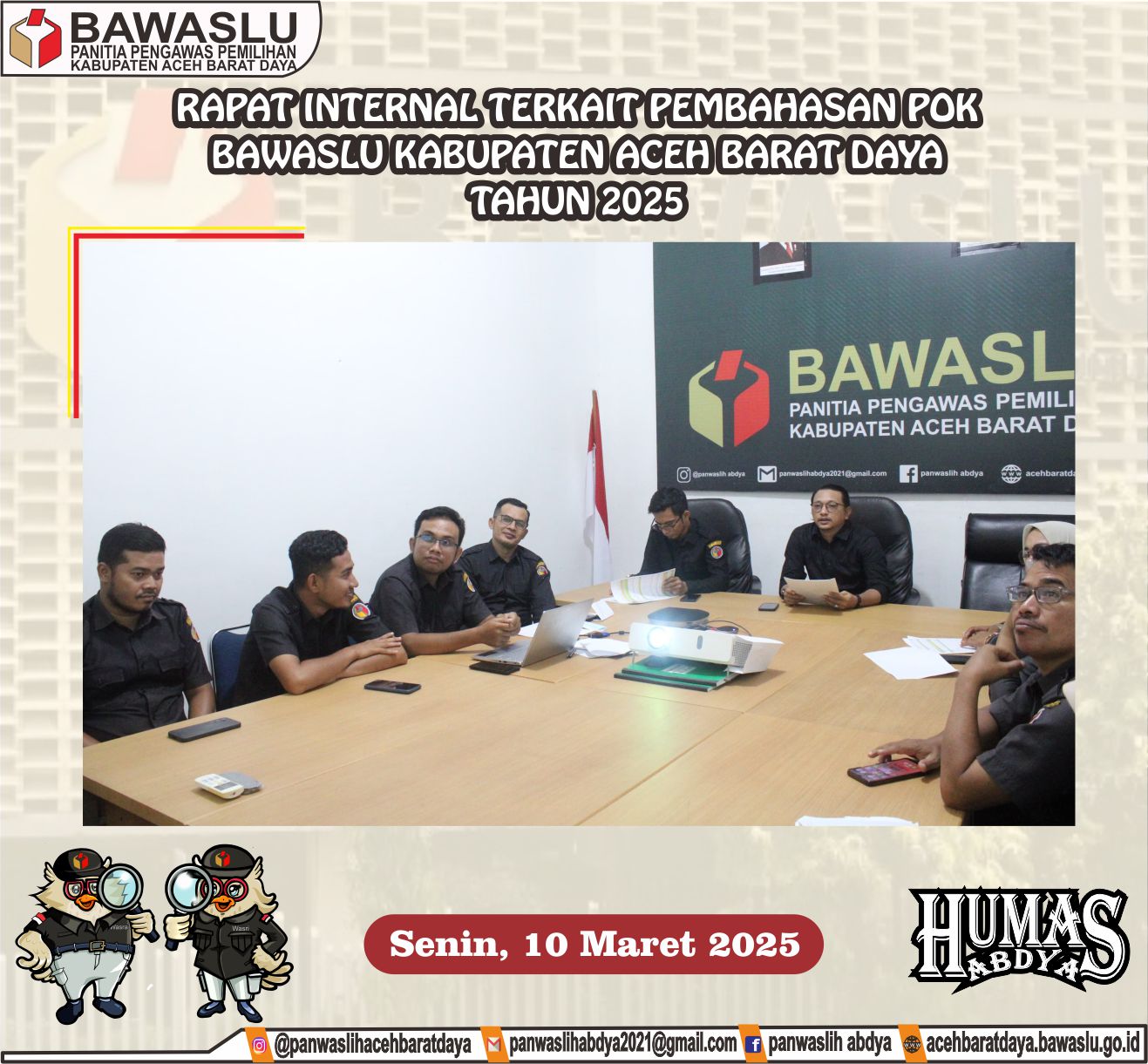 Dokumentasi Kegiatan Rapat Internal Pembahasan Pentunjuk Operasional Kegiatan (POK) Tahun 2025, 
