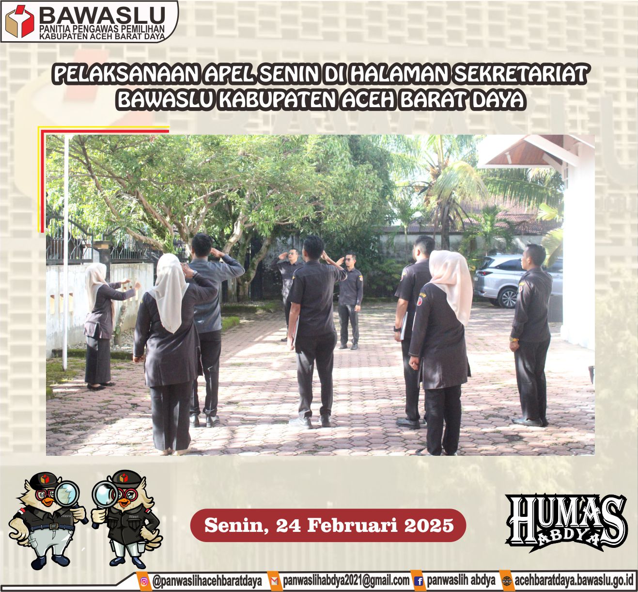 Dokumentasi Apel Rutin Pada Hari Senin, (24/02/2025).