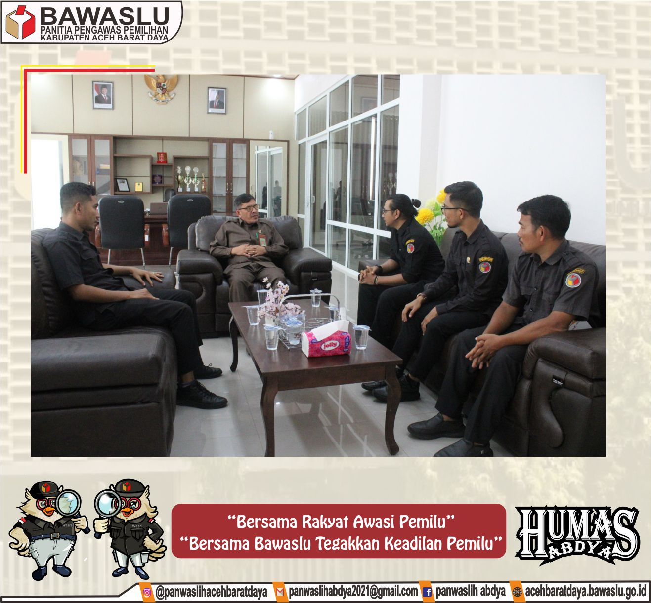 Dokumentasi Silaturrahmi dan Koordinasi Dengan Pengadilan Negeri Blangpidie Pasca Pemilu Tahun 2024, Selasa (03/06/2025).