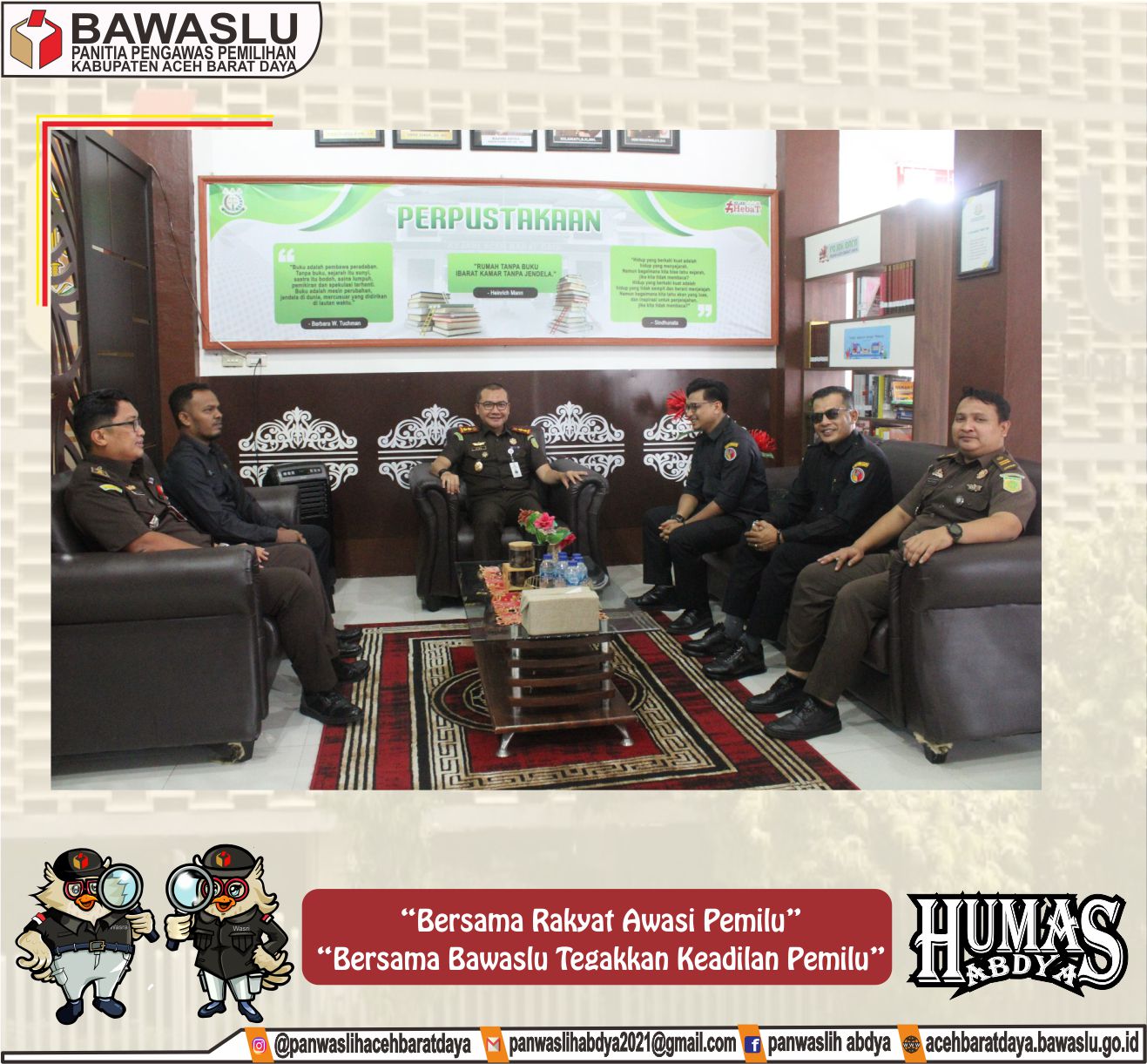 Dokumentasi Silaturrahmi dan Audiensi Dengan Kejaksaan Negeri Abdya Pasca Pemilu 2024, Senin (16/06/2025).