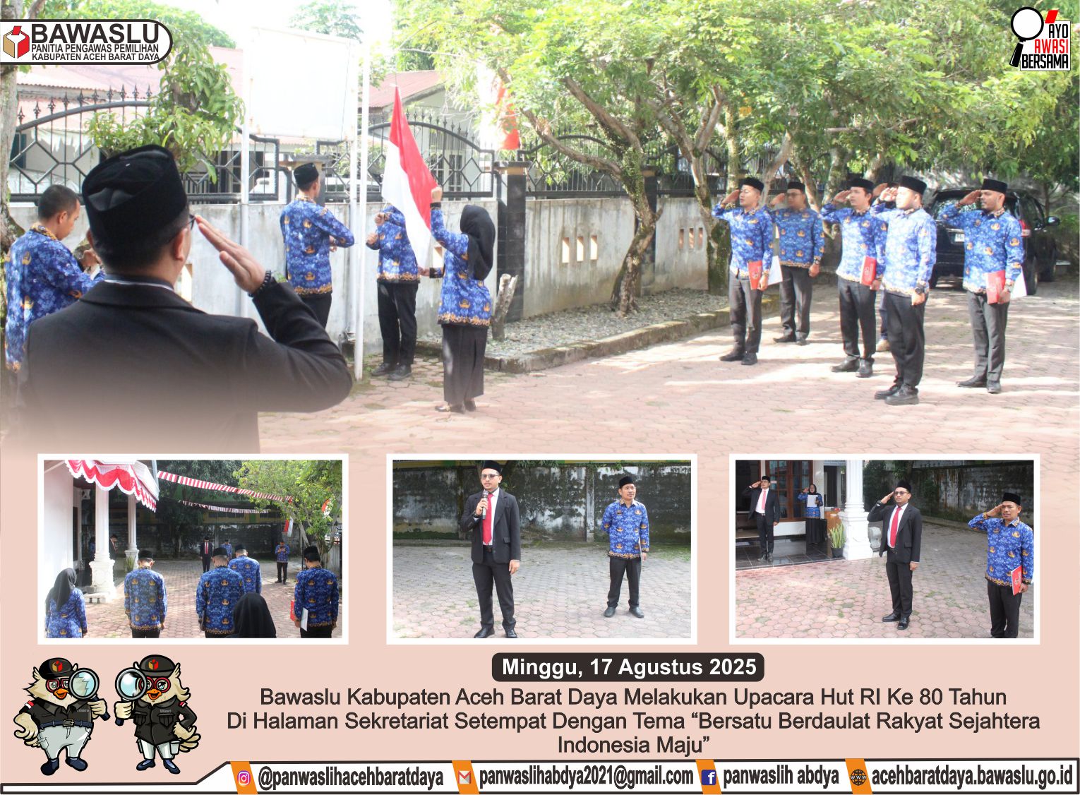 Dokumentasi Upacara Hut Republik Indonesia ke 80 Tahun, Minggu (17/08/2025).