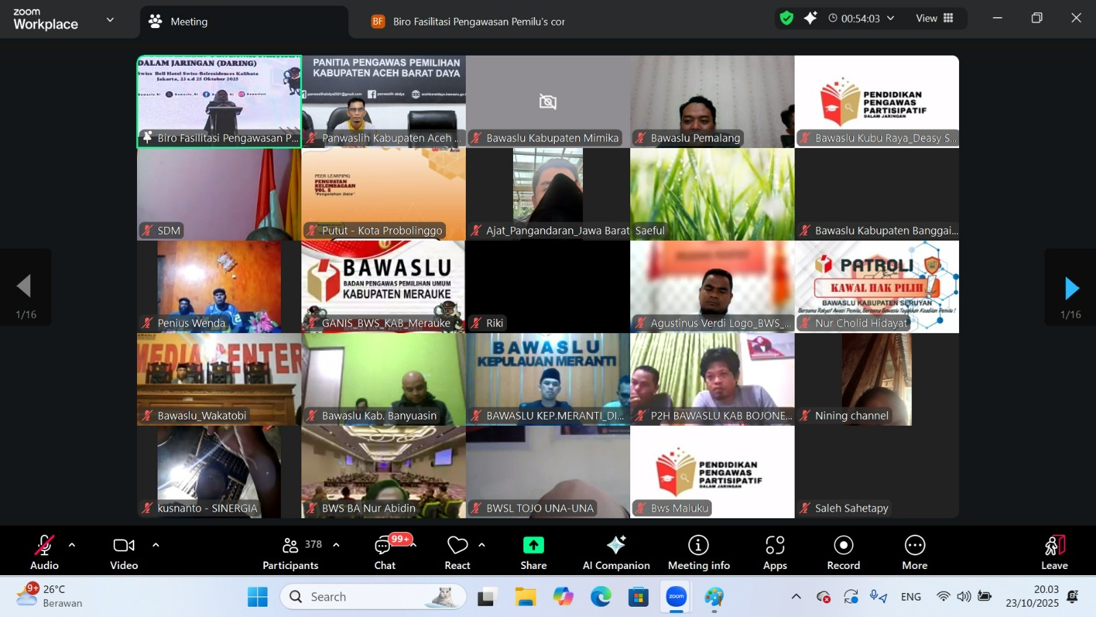 Dokumentasi Kick Off Pusat Pendidikan Pengawasan Partisipatif (P2P). Kegiatan yang digelar pada Kamis, (23/10/2025).