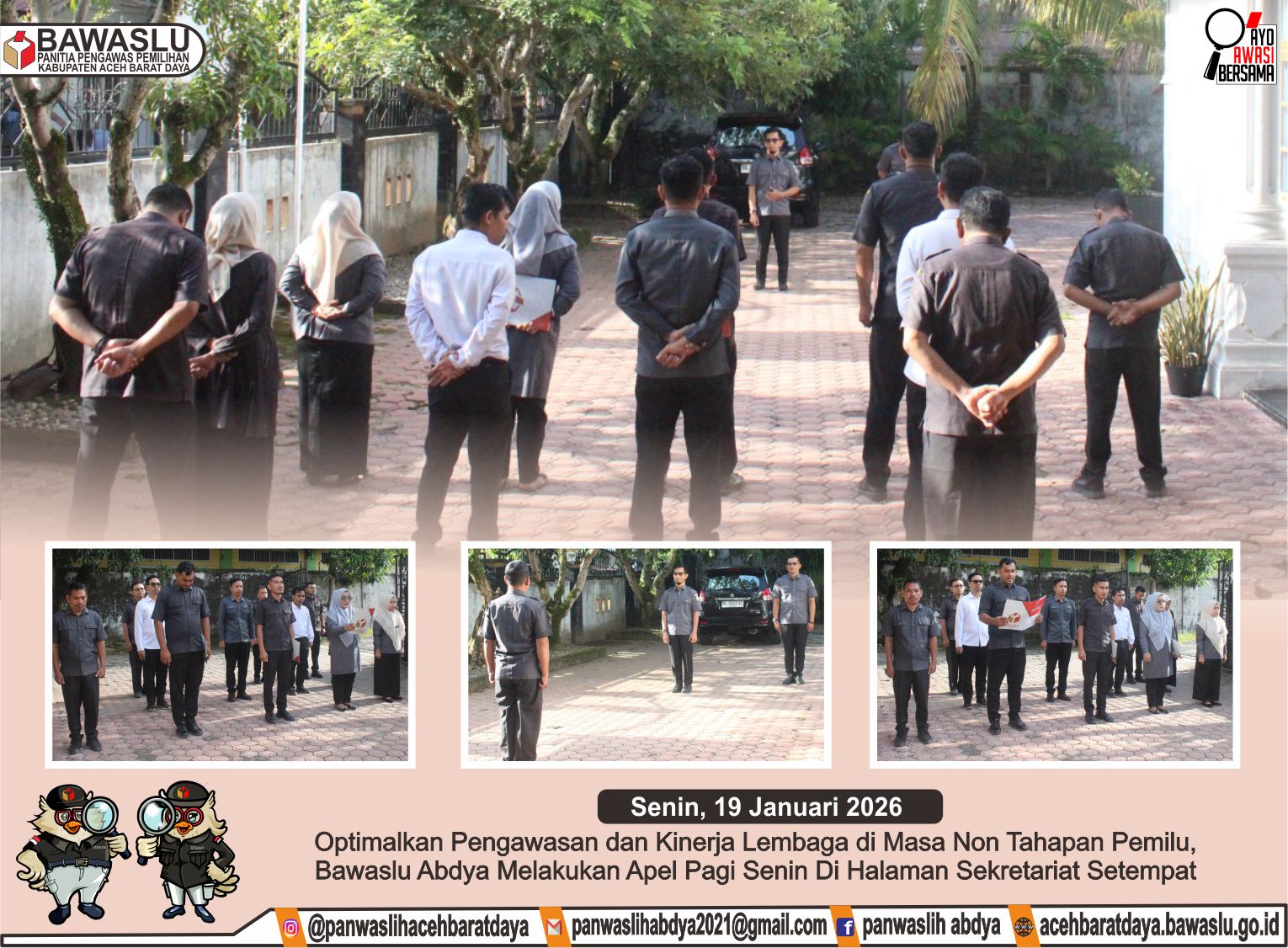 Dokumentasi Apel Rutin Pada Hari Senin, (19/01/2026).