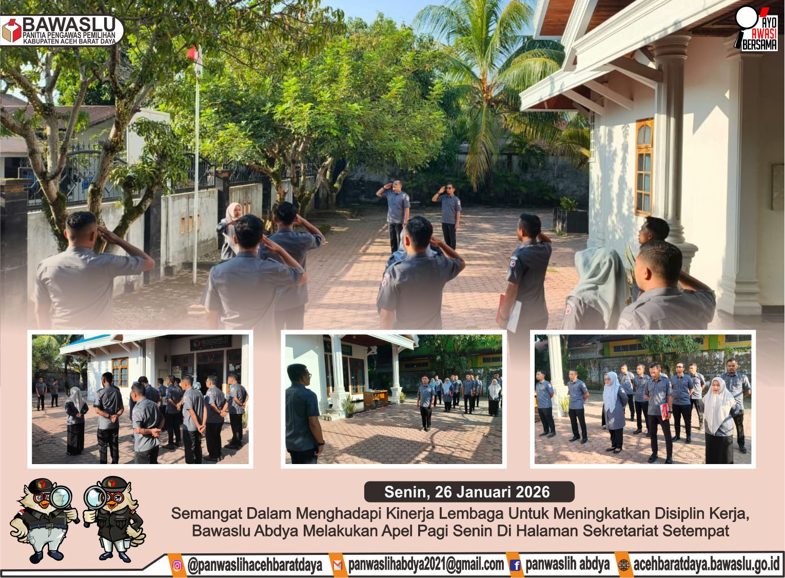 Dokumentasi Apel Rutin Pada Hari Senin, (26/01/2026).