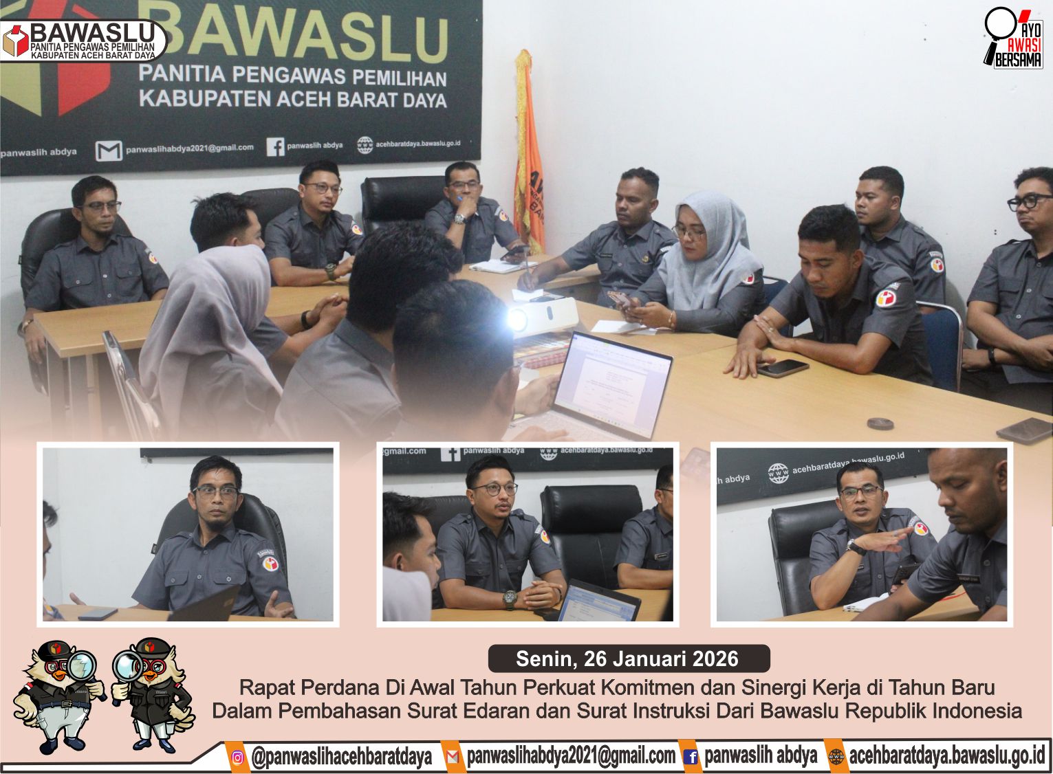 Dokumentasi Rapat Perdana Awal Tahun Yang Berlangsung Di Sekretariat Setempat, Pada Hari Senin (26/01/2026).