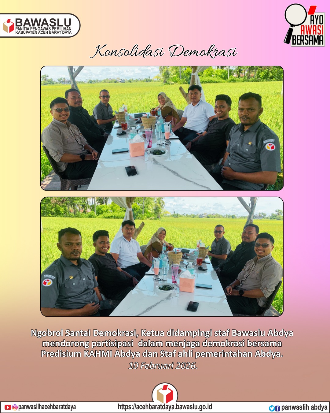 Dokumentasi Konsolidasi Demokrasi Bersama Ormas Kahmi Abdya, Selasa (10/02/2026).