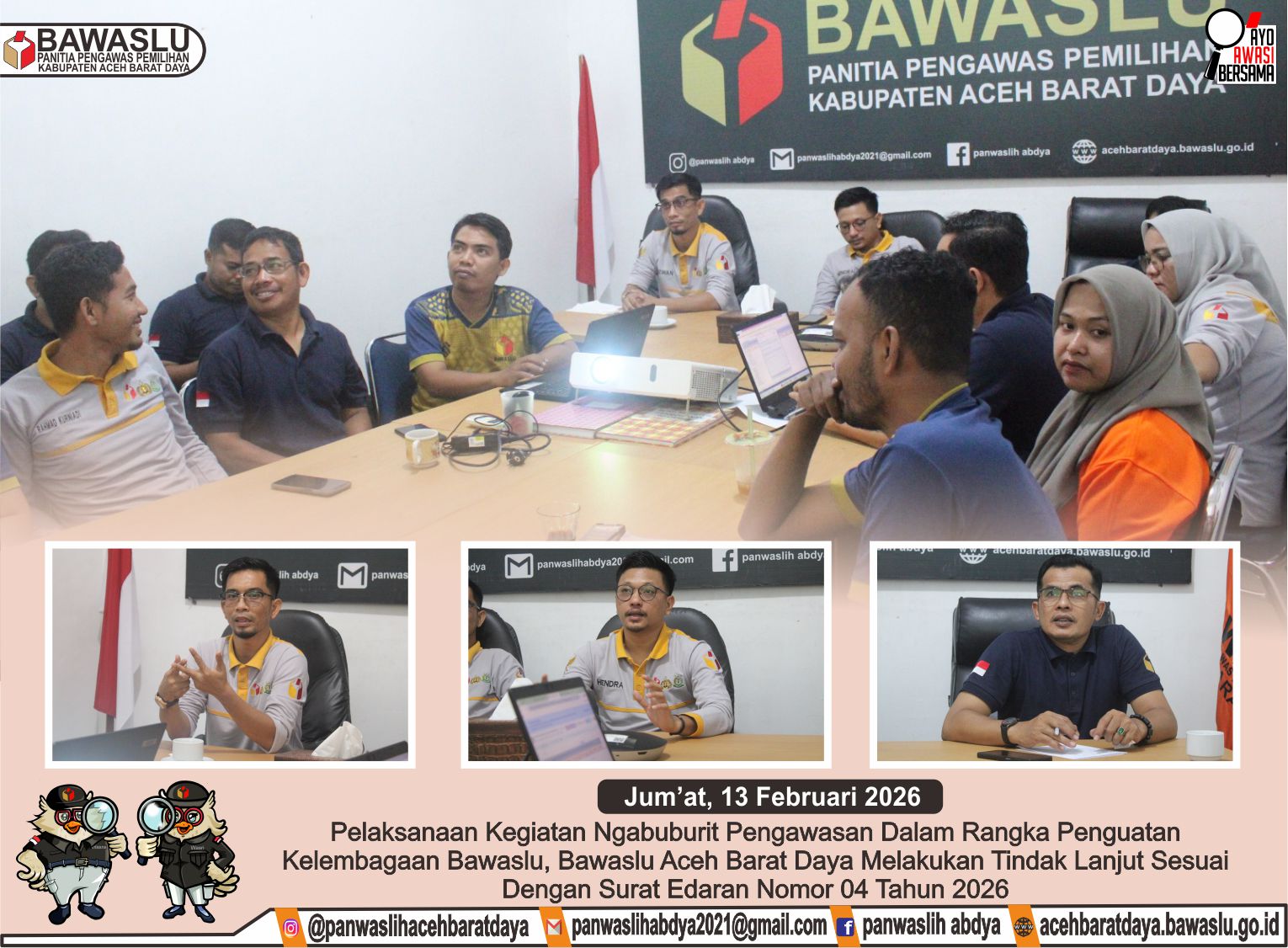 Dokumentasi Rapat Internal Pembahasan SE Nomor 4 Tahun 2026, Jum’at (13/02/2026).