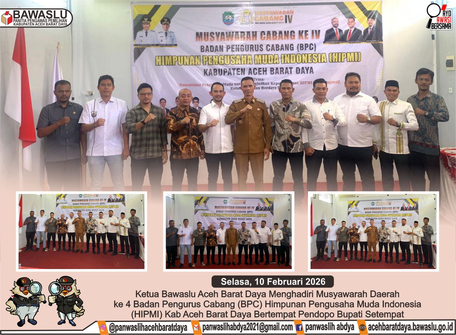 Dokumentasi Musda ke IV BPC HIPMI Kab. Abdya di Aula Pertemuan Pendopo Bupati Setempat, Senin, (10/02/2026)