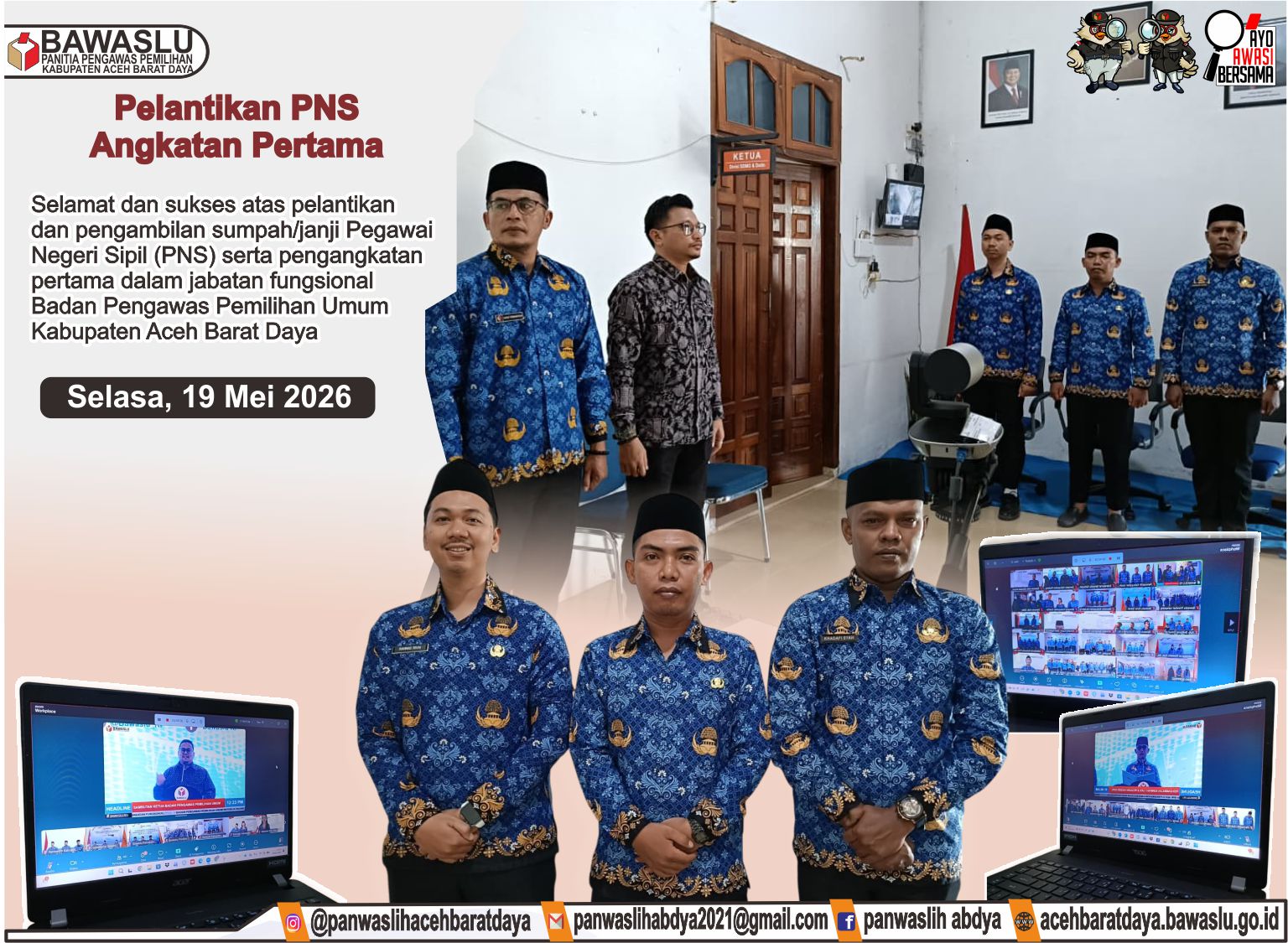 Dokumentasi pelantikan PNS Tanggal 19 Mei 2026