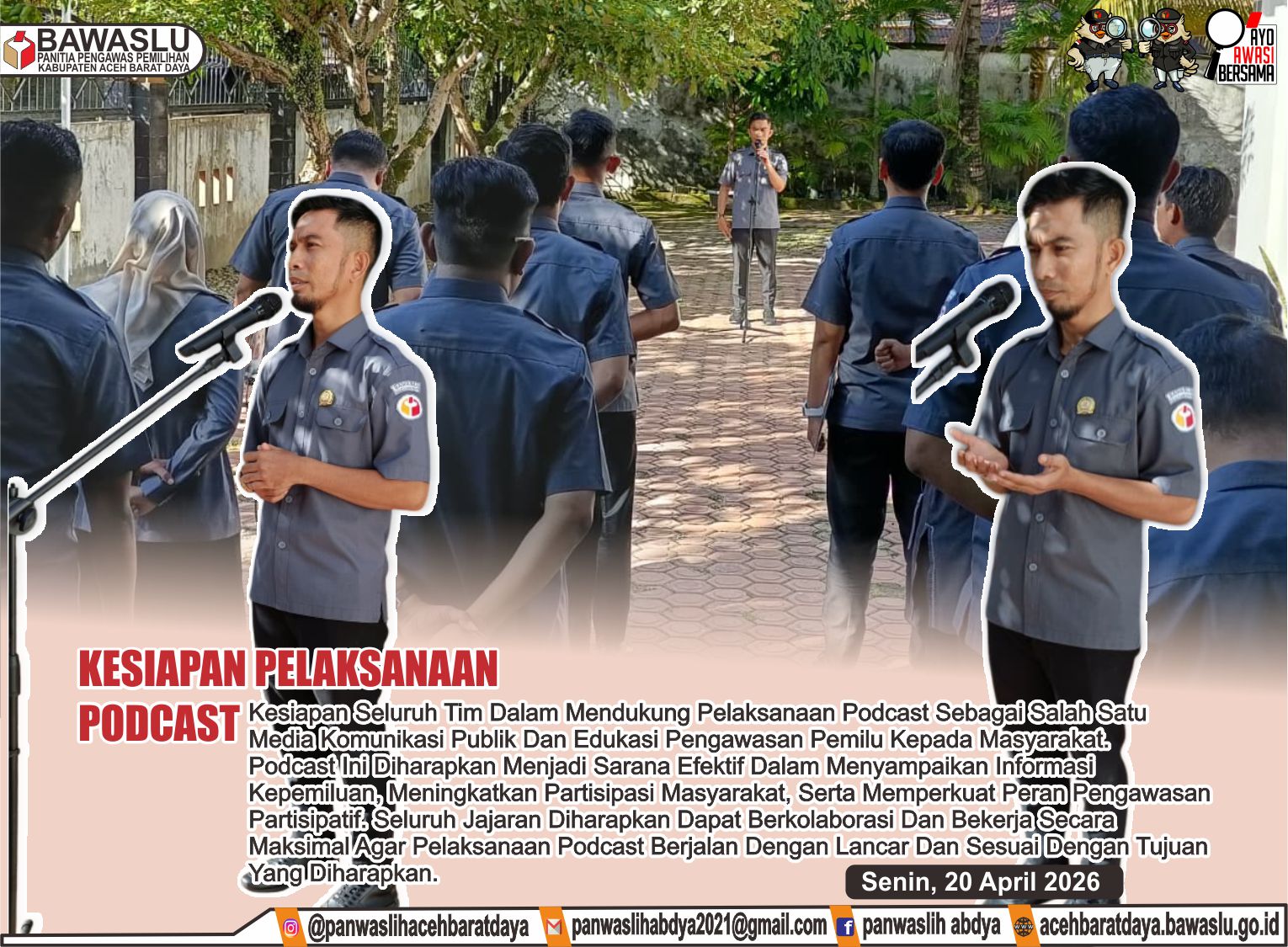 Dokumentasi apel senin (20/04/2026).