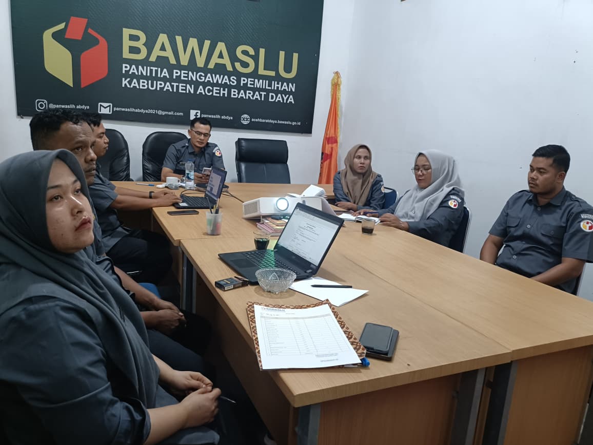 Dokumentasi Rapat Rutin Senin Penguatan Kelembagaan yang diselenggarakan oleh Bawaslu Republik Indonesia secara daring pada Senin (25/5/2026).