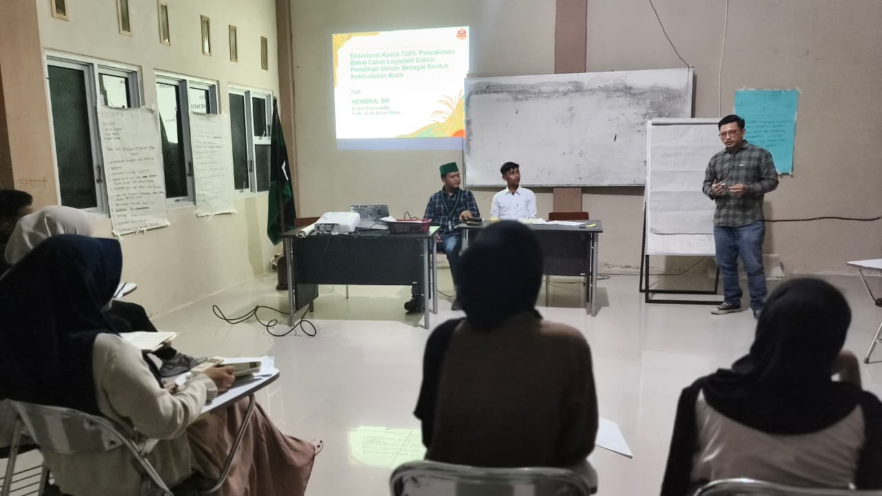 Dokumentasi Kegiatan Basic Training Latihan Kader I (LK-I) Himpunan Mahasiswa Islam (HMI) Komisariat STKIP Muhammadiyah Abdya bertempat di aula Kacabdin Abdya, Sabtu (12/09/2026).