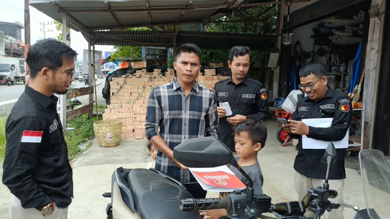 Dokumentasi Pengawasan Uji Petik Pemutakhiran Data Pemilih Berkelanjutan (PDPB) di Kecamatan Lembah Sabil pada hari Kamis, (17/09/2026).