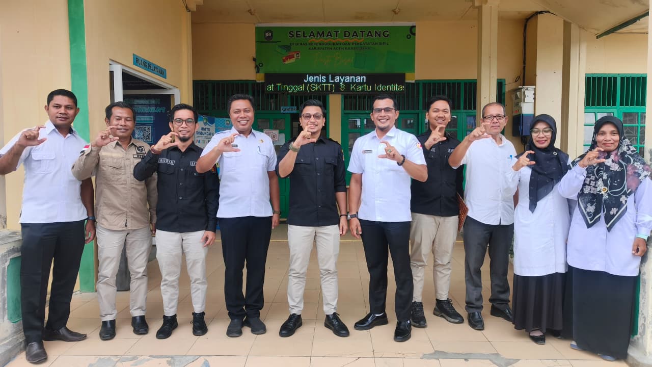 Dokumentasi Kegiatan Audiensi dan Silaturahmi dengan Disdukcapil Kabupaten Aceh Barat Daya, Rabu, (30/09/2026). 