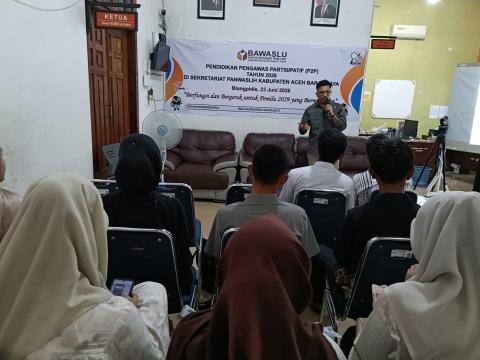 Dokumentasi pelaksanaan Pendidikan Pengawas Partisipatif (P2P) di Sekretariat Bawaslu setempat, Selasa (23/06/2026).