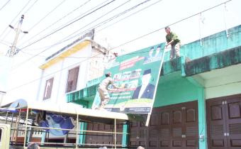 Dokumentasi Penertiban Alat Peraga Kampanye (APK) Pada Masa Tenang, Minggu (11/02/2024).