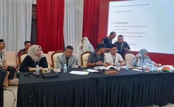 Dokumentasi Pencermatan Hasil Penghitungan Perolehan Suara Tingkat Provinsi Aceh di Asrama Haji Banda Aceh, Senin (11/03/2024).