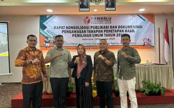 Dokumentasi Rapat Konsolidasi Publikasi dan Dokumentasi Pengawasan Tahapan Penetapan Hasil Pmilu 2024, Sabtu (09/11/2024).