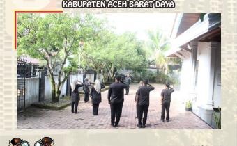 Dokumentasi Pelasanaan Apel Senin Di Halaman Sekretraiat Bawaslu Kabupaten Aceh Barat Daya, Senin (25/05/2025).