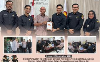 Dokumentasi Penguatan Kelembagaan, Panwaslih Abdya Audiensi Dengan Ketua DPRK Abdya (02/09/2025).