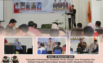 Dokumentasi Penguatan Kelembagaan Pengawas Pemilu Sinergisitas dan Strategi Penguatan Kelembagaan Bawaslu dalam Mengawal Demokrasi di Bumoe Sigupai, Sabtu (20/09/2025).