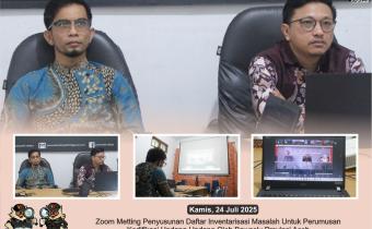 Dokumentasi Zoom Meeting Penyusunan Daftar Inventarisasi Masalah (DIM) Untuk Perumusan Kodifikasi Undang-Undang, Yang Diselenggarakan Oleh Panwaslih Aceh Pada Rabu, (24/07/2025).