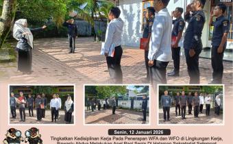 Dokumentasi Pelaksanaan Apel Senin (12/01/2026).