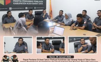 Dokumentasi Rapat Perdana Awal Tahun Yang Berlangsung Di Sekretariat Setempat, Pada Hari Senin (26/01/2026).