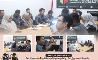 Dokumentasi  Pembinaan dan Pembahasan Rumpun Jabatan Staf Sekretariat Tahun 2026, Senin (09/02/2026).