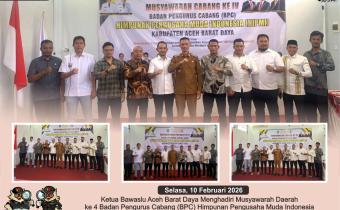Dokumentasi Musda ke IV BPC HIPMI Kab. Abdya di Aula Pertemuan Pendopo Bupati Setempat, Senin, (10/02/2026)