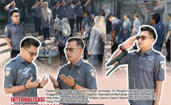 Dokumentasi apel rutin di halaman sekretariat setempat, Senin (13/04/2026).