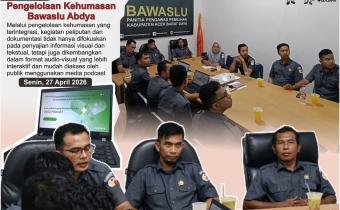 Dokumentasi Kegiatan Publikasi dan Dokumentasi Kehumasan Dalam Rangka Memanfaatkan Media Komunikasi Modern Melalui Podcast, Senin (27/04/2026).