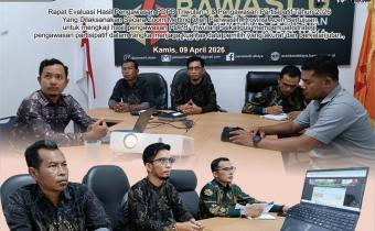Dokumentasi Rapat Evaluasi Hasil Pengawasan Pemutakhiran Data Pemilih Berkelanjutan (PDPB) Triwulan I dan Pengawasan Partisipatif Tahun 2026 yang dilaksanakan secara Zoom Meeting oleh PanwaslihProvinsi Aceh, Kamis (09/04/2026).