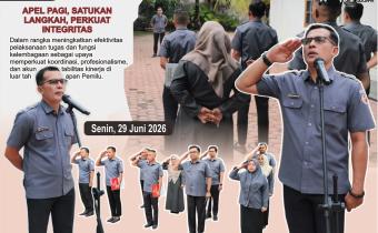 Bawaslu Abdya melaksanakan Apel Senin sebagai pembina oleh Haris Firmansyah, Senin (29/06/2026).