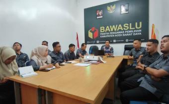 Dokumentasi Bawaslu Abdya ikuti Zoom terkait Rapat Evaluasi Penilaian SKP dan Tata Cara Kenaikan Gaji Berkala yang di laksanakan oleh Bawaslu Provinsi aceh, Rabu (05/05/2026).
