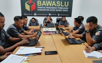 Dokumentasi Rapat Tindak Lanjut Pembahasan Video Bawaslu Membelajarkan Volume II Tahun 2026, Senin (31/08/2026).